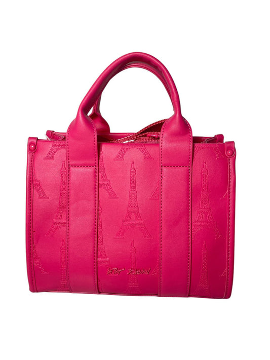 Bolsa Betsey Johnson Rosa con Relieve de Torre Eiffel